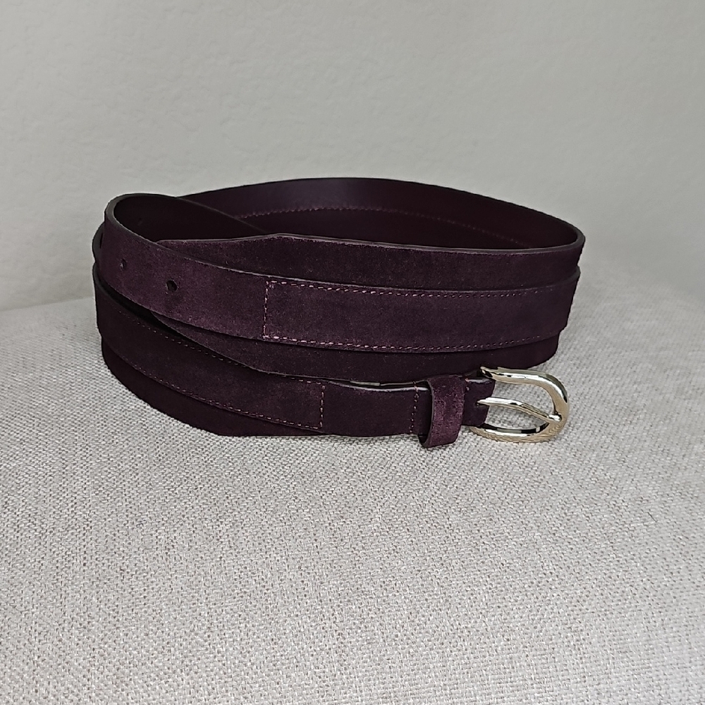 Loft Purple Suede Belt, Silver Buckle - Picture 10 of 10